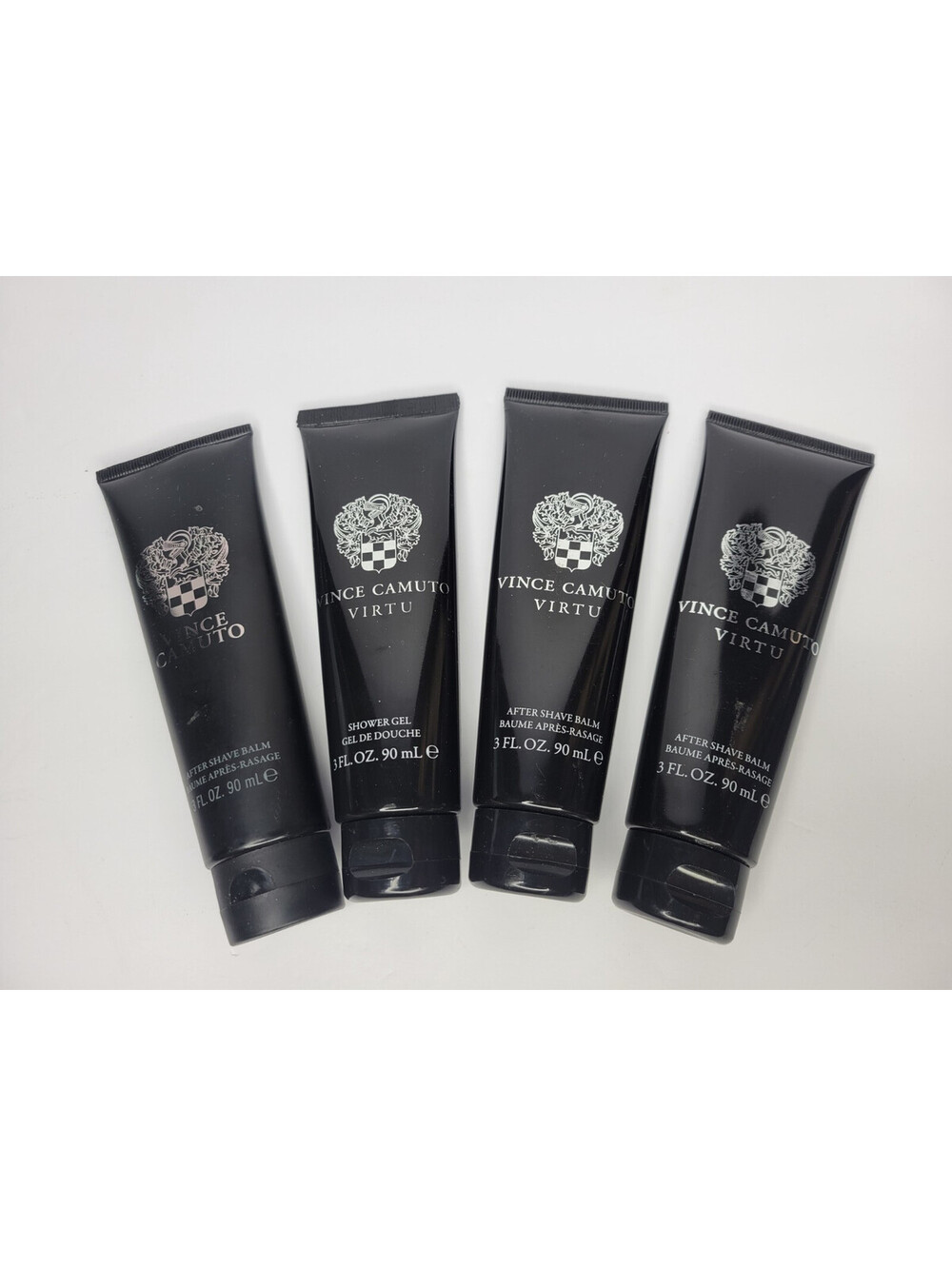 4 Pc Vince Camuto After Shave Balm & Shower Gel Set - For Men & Virtu 3 oz each